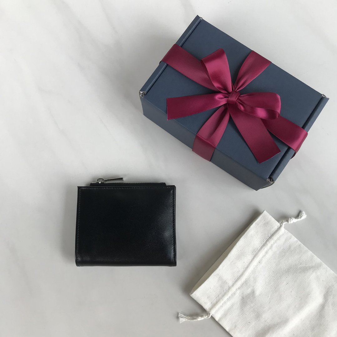 短夾包 真皮皮夾 Leather wallet Black&Silver - 皮夹/钱包 - 真皮 黑色
