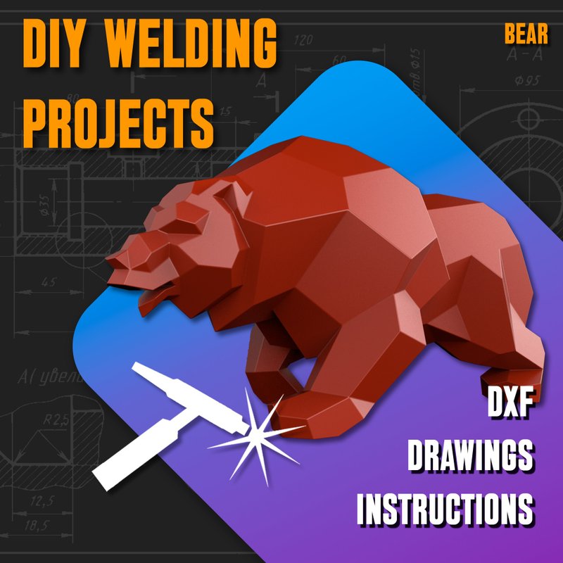 焊接项目计划图熊（DXF、PDF） - 图文模板设计 - 其他材质 