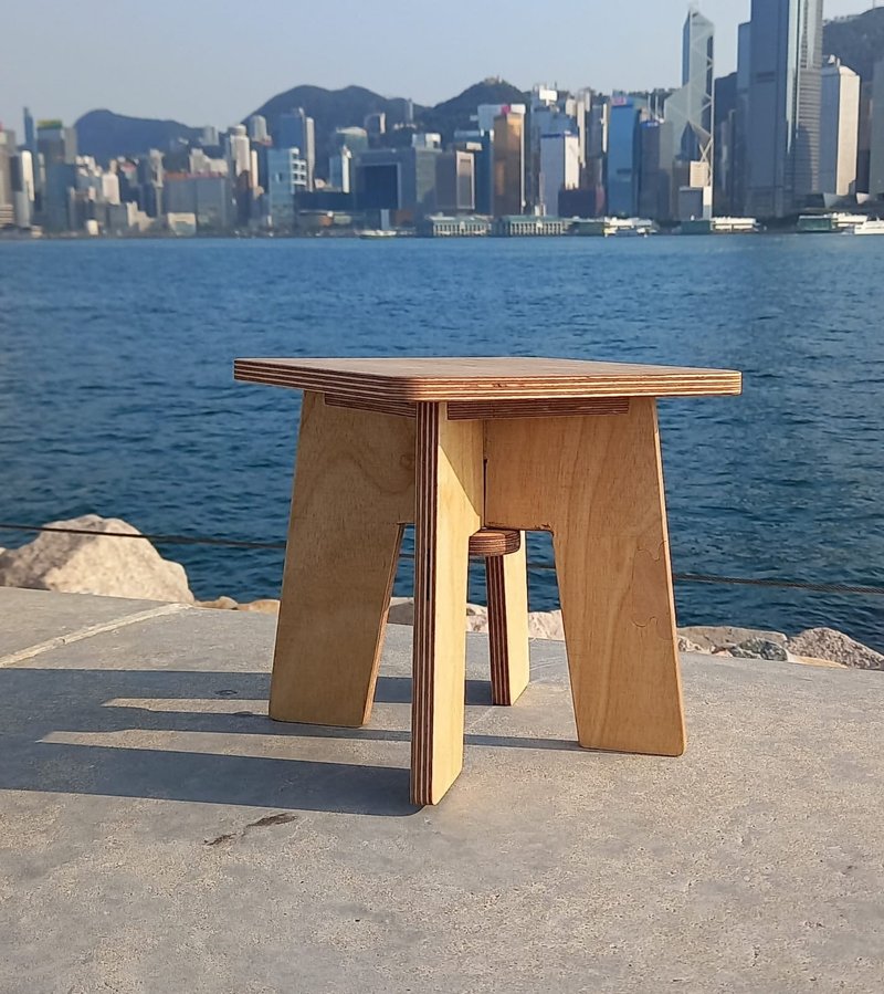 北欧海洋板小凳 - 露营用品 - 木头 