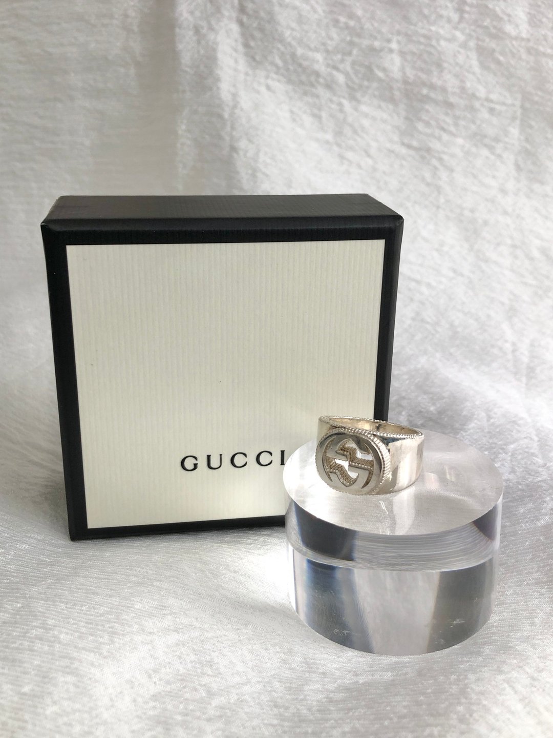 【日本直送 名牌中古包】GUCCI 古驰 戒指 银色 双G 22号 vintage 古着 dithca - 戒指 - 其他材质 银色