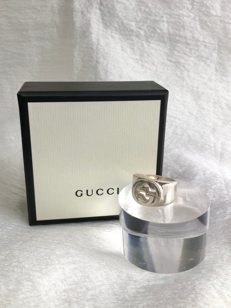 【日本直送 名牌中古包】GUCCI 古驰 戒指 银色 双G 22号 vintage 古着 dithca - 戒指 - 其他材质 银色