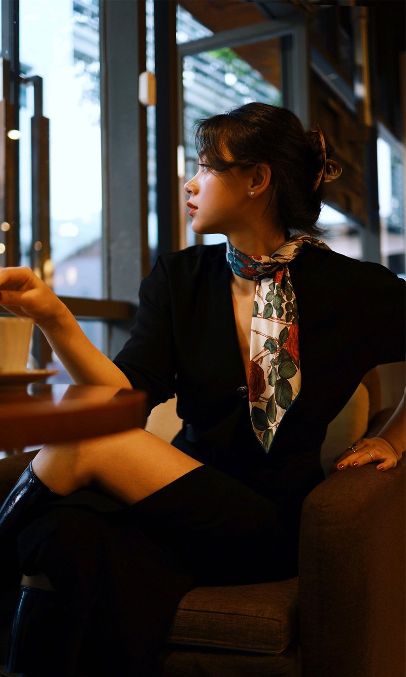 原创设计荆棘鸟真丝方巾 - 丝巾 - 丝．绢 