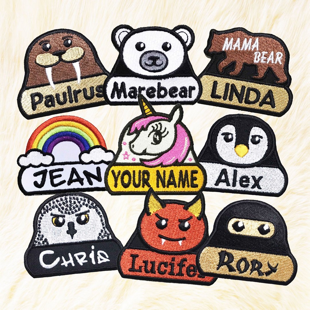 Personalized02 Iron on Patch Your Name Your Text Buy 3 Get 1 Free - 编织/刺绣/羊毛毡/裁缝 - 绣线 多色