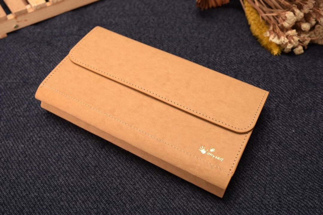 Goody Bag - 好开阔双层长夹+识别证件套组特价1250。 - 皮夹/钱包 - 纸 卡其色