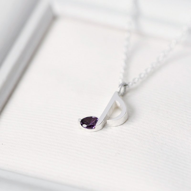 925银八分音符项链 - 项链 - 其他金属 紫色