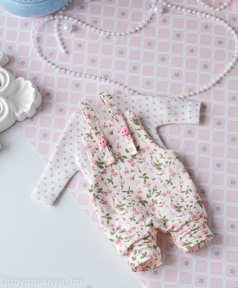 一套衣服一件衬衫和一件布莱斯娃娃礼服的连身衣dubyanskaya - 玩具/玩偶 - 棉．麻 粉红色