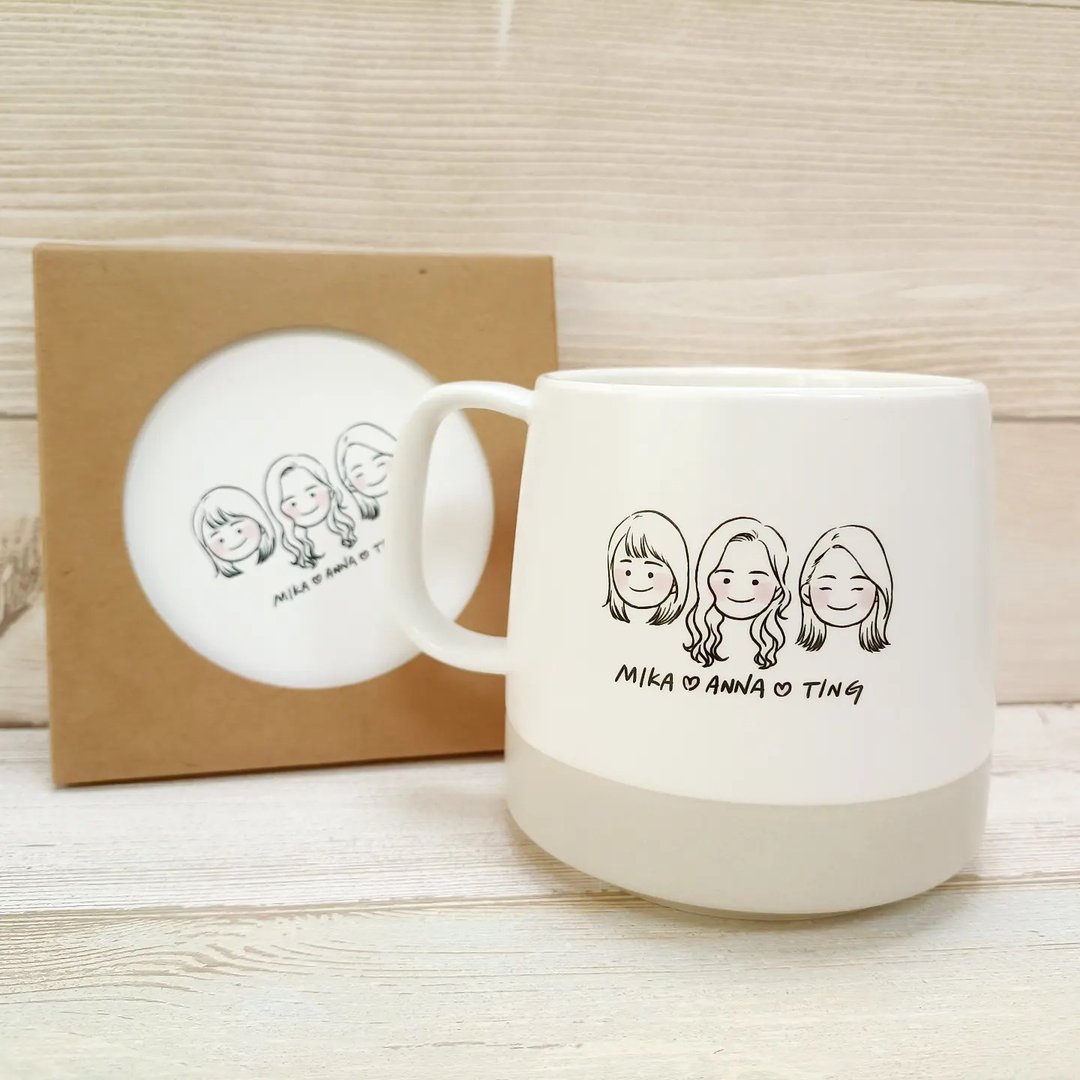 【定制化礼物】Q版头像_六色磨砂杯+杯垫组(附赠手机壁纸) - 其他杯子 - 陶 多色
