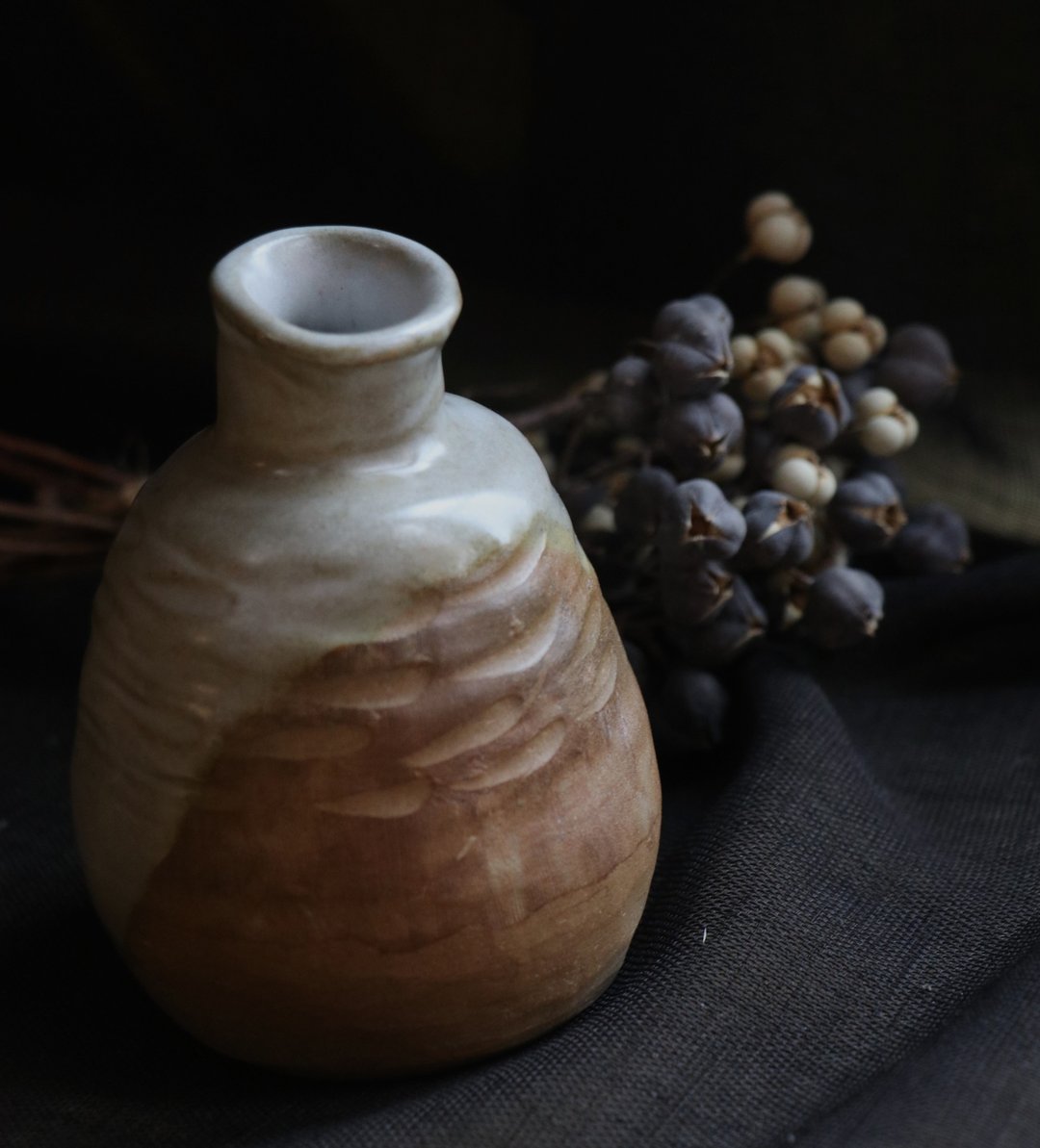 手工制作  陶制花器 / 花瓶   汝釉色 - 花瓶/陶器 - 陶 卡其色