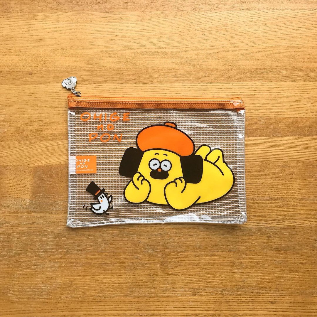 Small vinyl pouch B - 化妆包/杂物包 - 棉 黄色