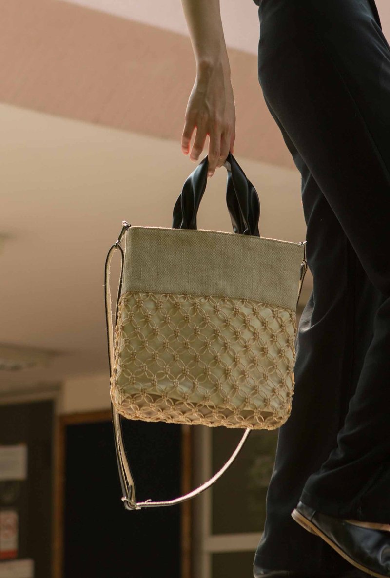 Sand-Black  Half square tote (fabric) - 其他 - 其他材质 黑色