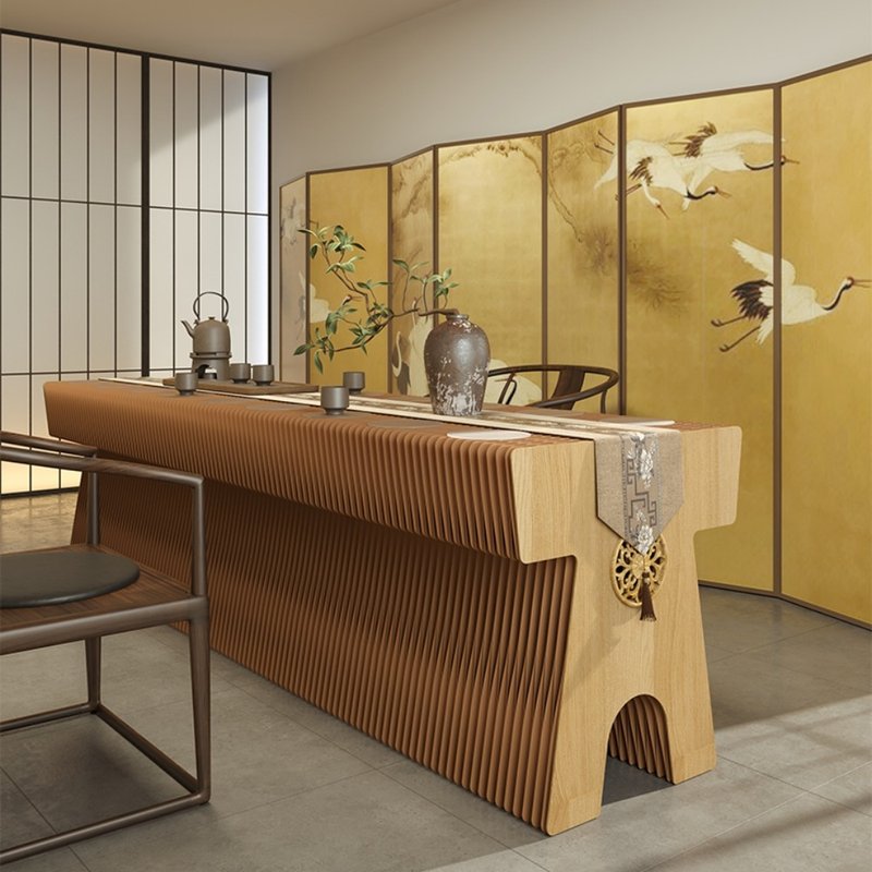 花窗长桌 棕色 - 其他家具 - 纸 咖啡色