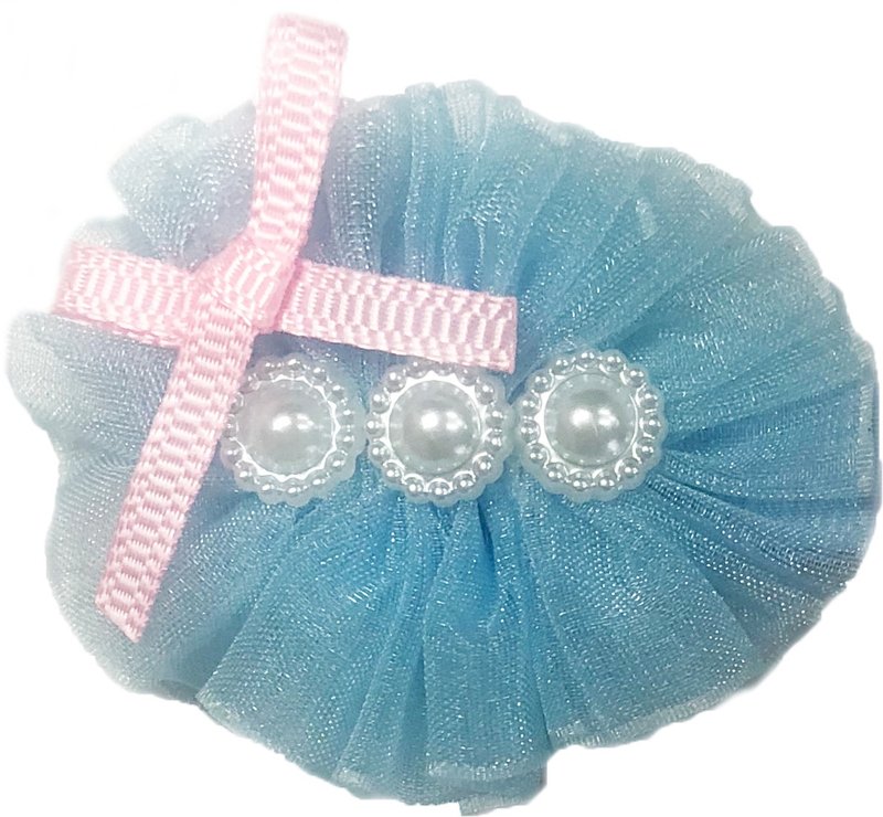 Cutie Bella 全包布 手工发饰 ChiffonPearl发夹-Sky - 发饰 - 聚酯纤维 粉红色
