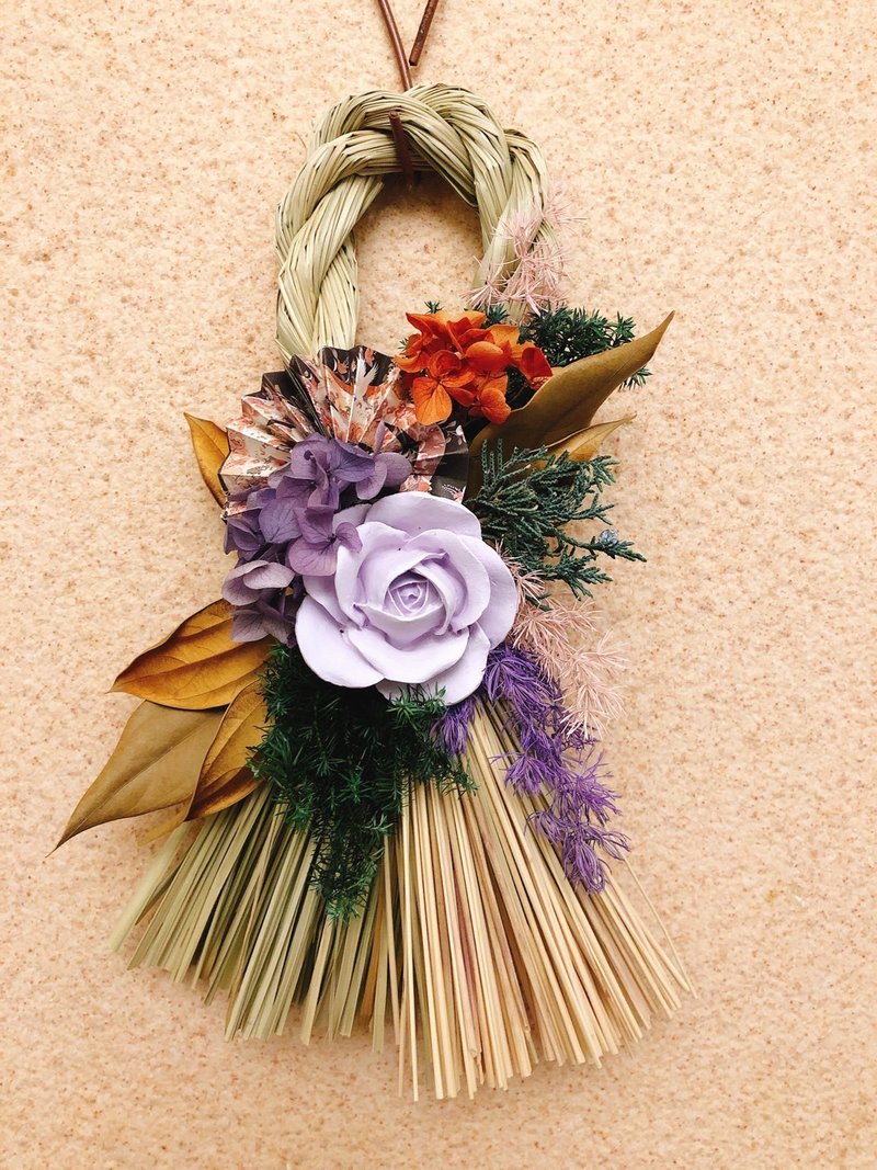 2025 新春注连绳/玫瑰香氛注连绳/日式注连绳 - 香薰/精油/线香 - 植物．花 