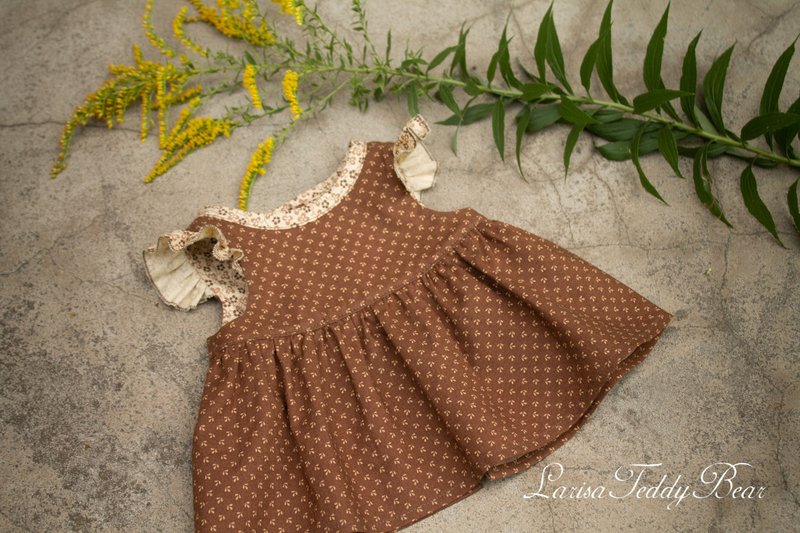 43 厘米或 16-18 寸泰迪熊连身裙图案 pdf 英文版 - 手工艺教程/工具书 - 其他材质 