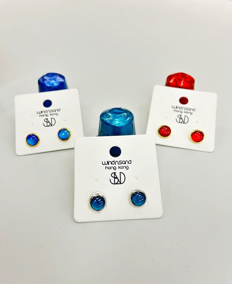 8mm环保升级再造耳环 (以铝制咖啡粉囊制作) - 颈链 - 其他金属 