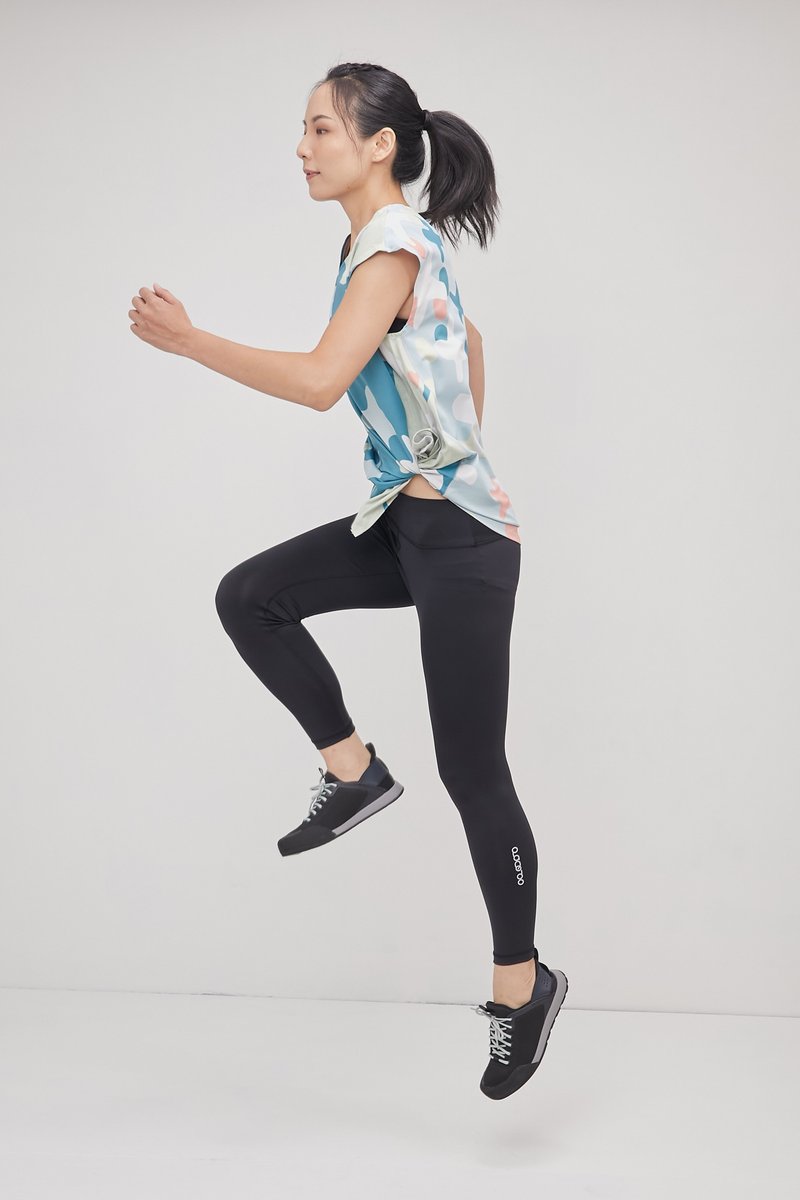 【planedo】飘褶前衩上衣-春夏岳岭_瑜珈_健行-登山 - 女装瑜珈服 - 聚酯纤维 多色