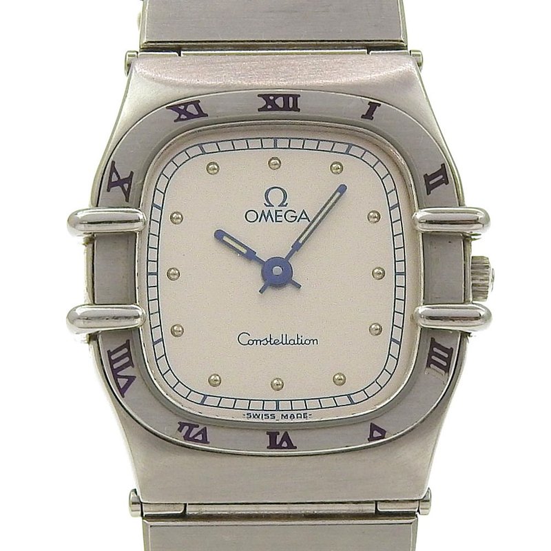 【日本直送】欧米茄 OMEGA 星座系列 手表 不锈钢 石英 指针式显示 银色表盘 女款【二手】 - 女表 - 不锈钢 银色