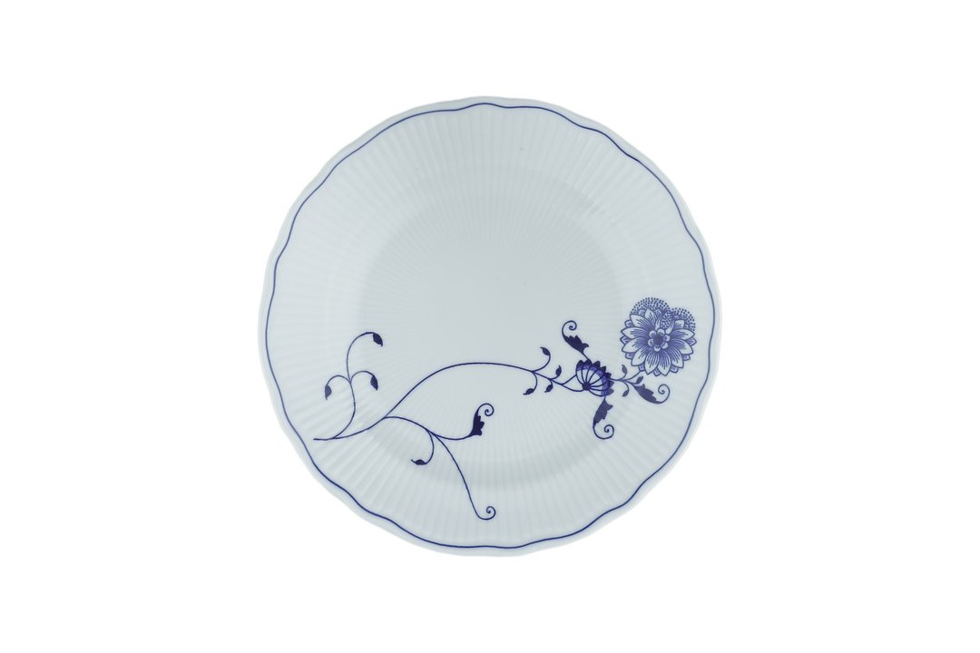 布尔诺广场波纹圆浅盘 -19CM /新婚成家送礼 / 母亲节礼盒 - 盘子/餐盘/盘架 - 瓷 白色