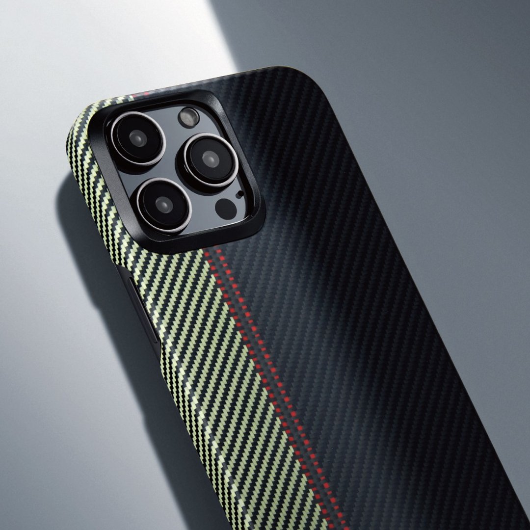 PITAKA | iPhone15 Plus 航太纤维磁吸手机壳半版浮织款 - 手机壳/手机套 - 其他人造纤维 黑色