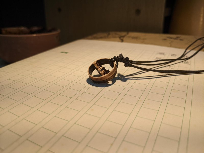 维港项链 黑胡桃枫木拼合 - 项链 - 木头 咖啡色