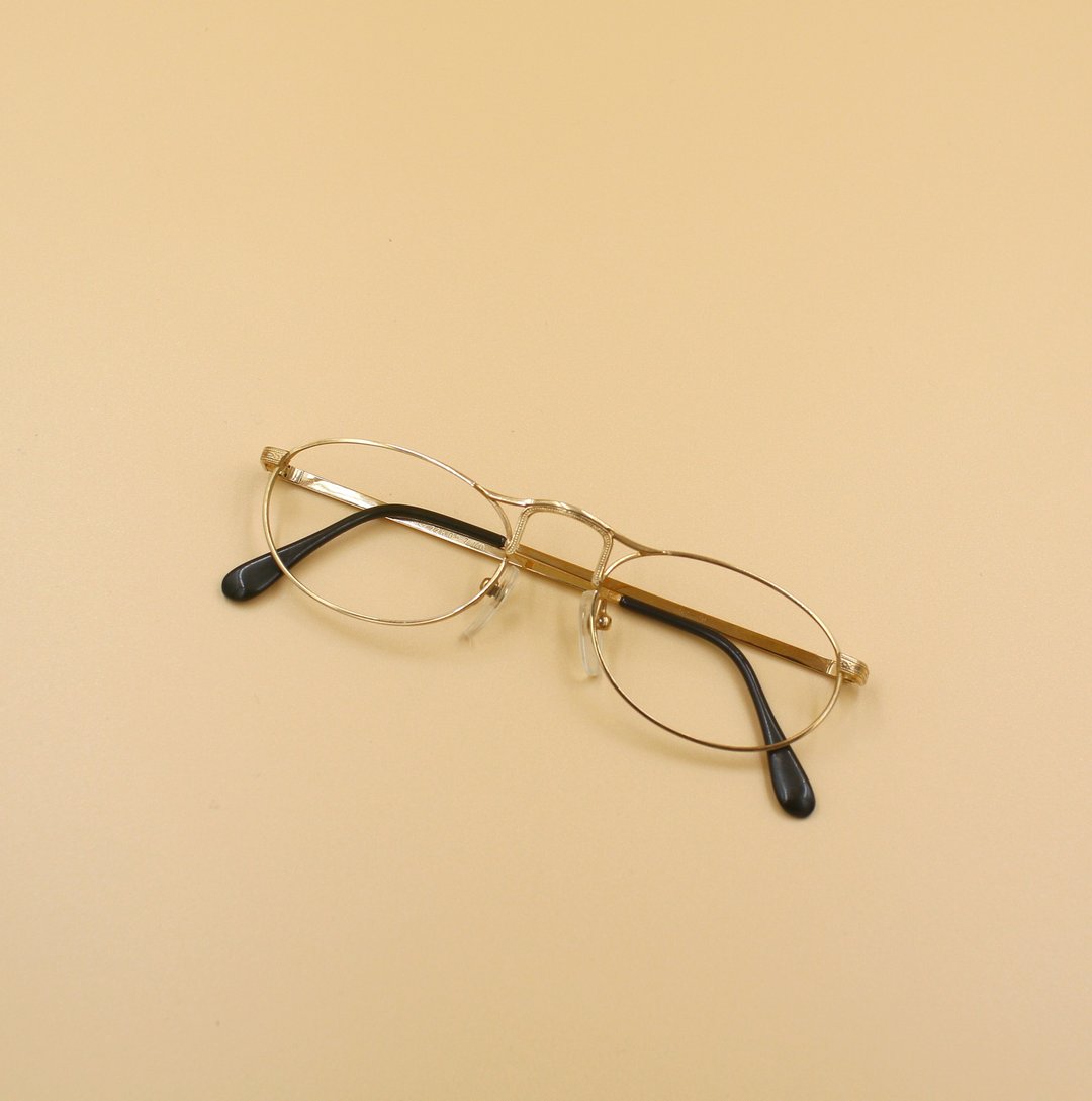 Back to Green:: 复古眼镜 22k镀金无镜片 vintage glasses - 眼镜/眼镜框 - 其他金属 