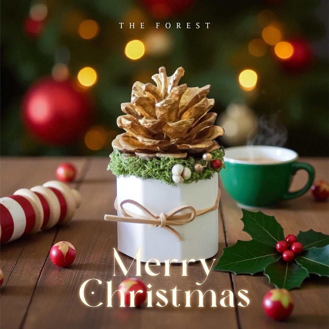 Lucky Pinecone 圣诞闪金松果扩香(赠送5ml香氛油) - 香薰/精油/线香 - 其他材质 金色