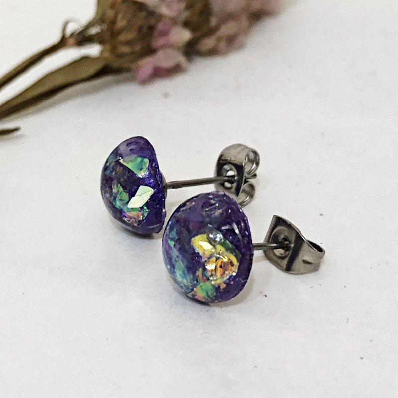 【纯银奥刚耳环-招正财贵人款】紫水晶耳环 | 能量饰品 - 耳环/耳夹 - 水晶 紫色