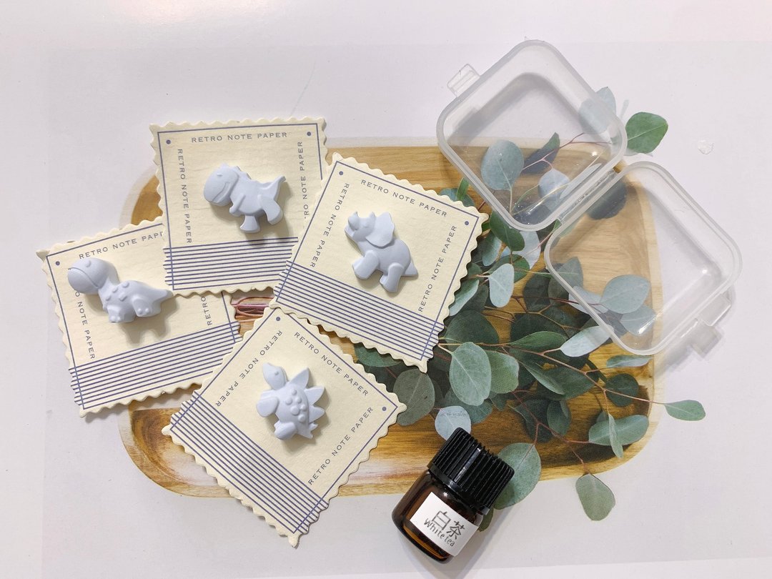 【香氛扣】磁吸式口罩香氛扣/可爱恐龙4款可选 - 香薰/精油/线香 - 其他材质 