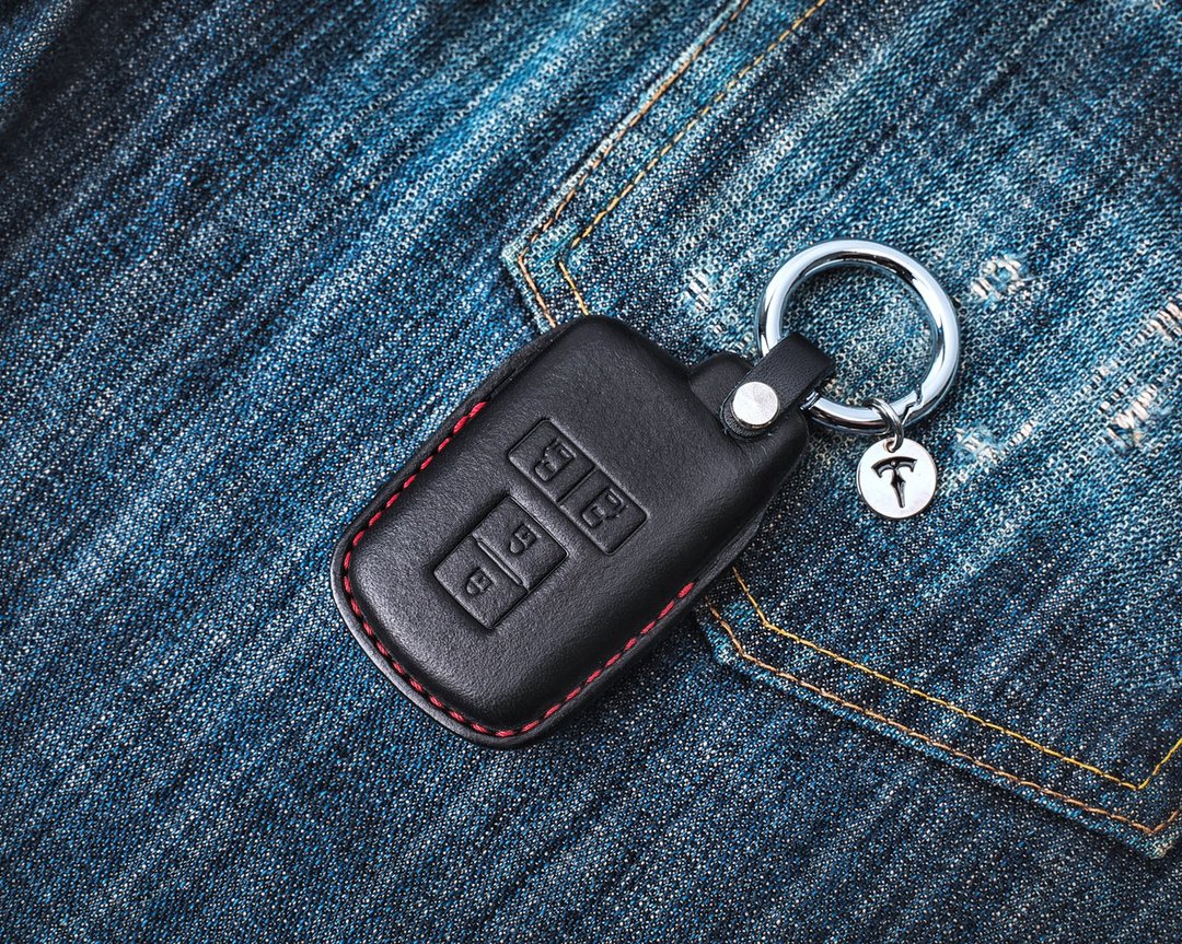 【定制版】丰田 TOYOTA Yaris RAV4 Camry Altis CHR 汽车钥匙包 - 钥匙链/钥匙包 - 真皮 黑色