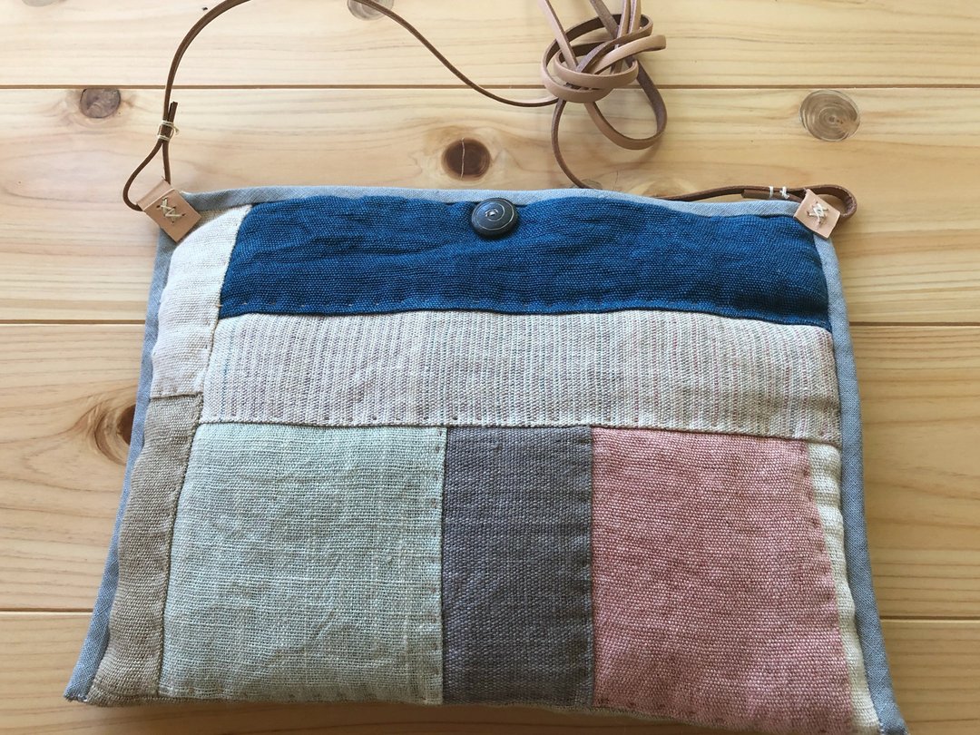 Hand-woven hemp shoulder bag J - 侧背包/斜挎包 - 棉 