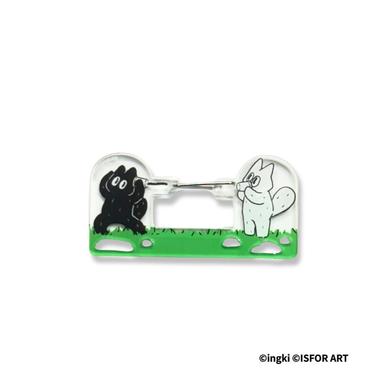 ingki 造型压克力扣环 C 款 - 钥匙链/钥匙包 - 压克力 白色