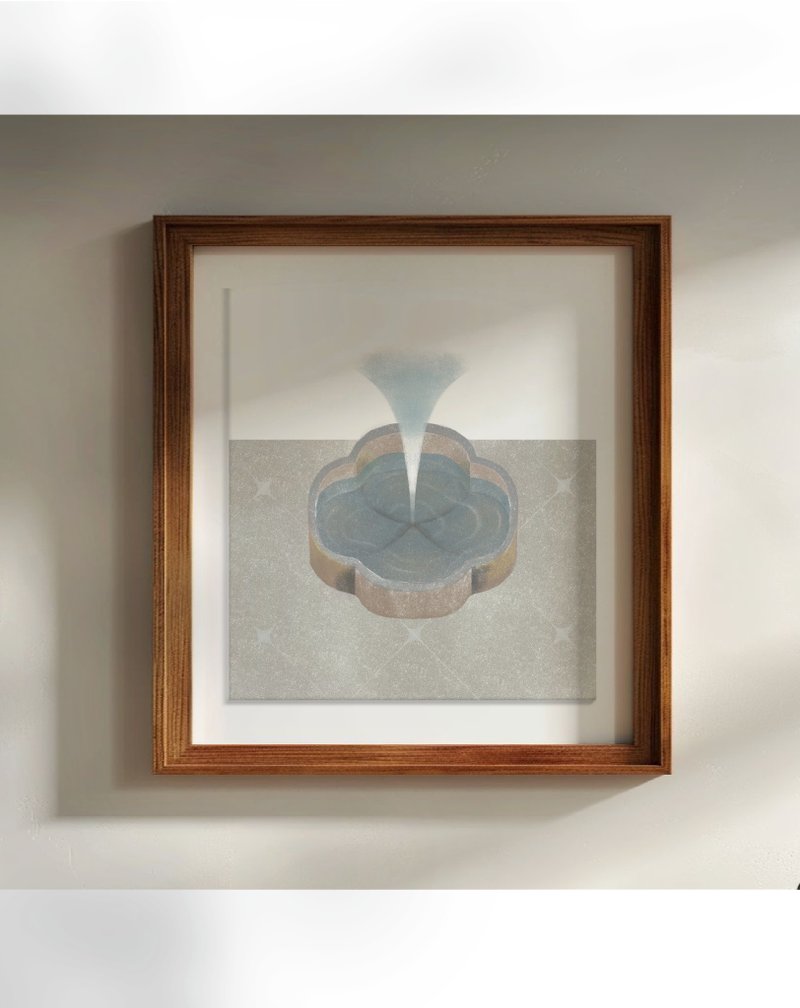 泉影_弧度 - 海报/装饰画/版画 - 纸 金色