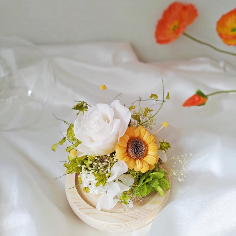 玻璃花钟 清新配色 不凋花 永生花 干燥花 毕业花礼 生日礼物 - 干燥花/捧花 - 植物．花 绿色