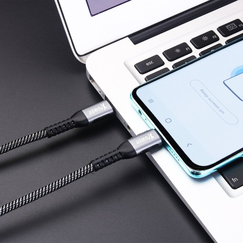 XPower (2米) UT100 100W铝合金TYPE-C TO TYPE-C传输充电线 - 手机配件 - 铝合金 