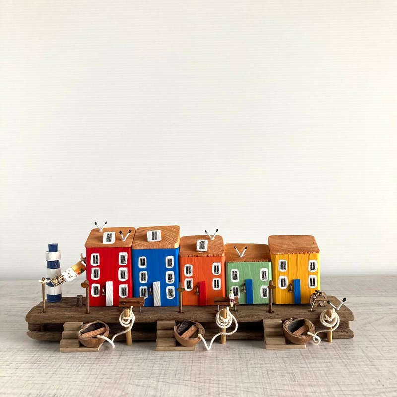 漂流木内装 -海噪与海鸥 - Bu001 布拉诺岛 - 摆饰 - 木头 