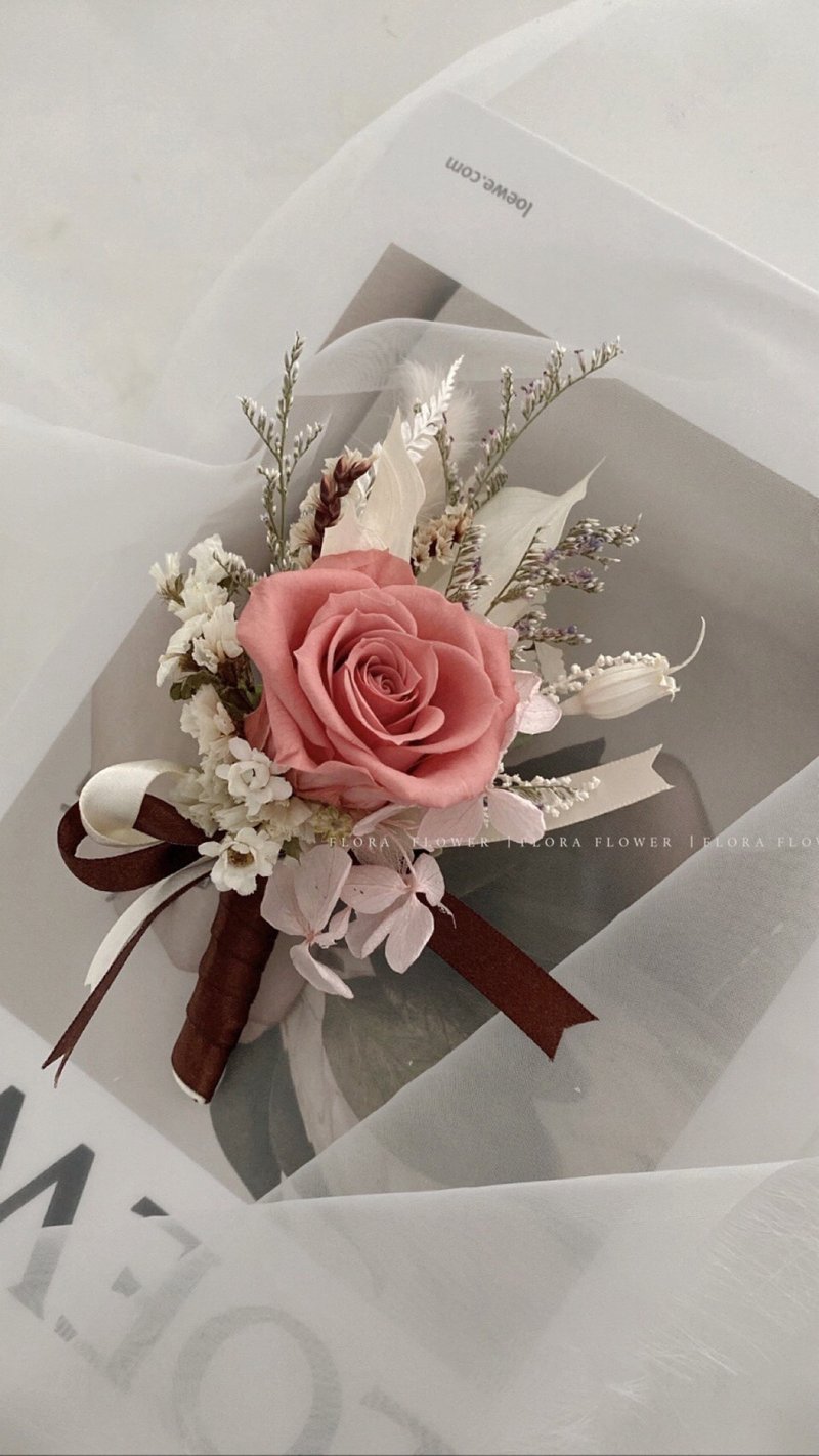 Flora Flower婚礼永生花胸花-加购区 - 干燥花/捧花 - 植物．花 多色