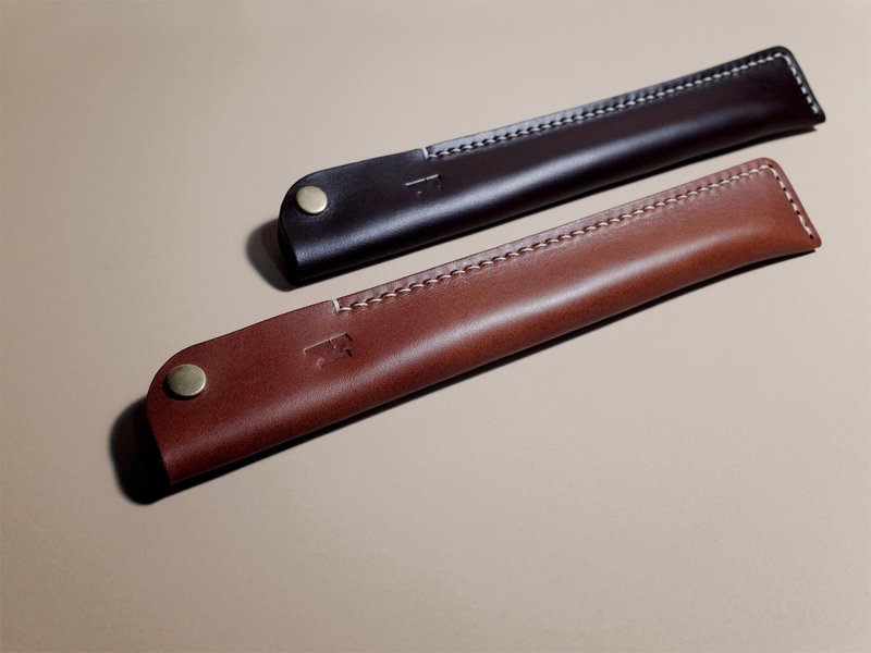 意大利植鞣革 / Apple Pencil Pro 笔套 / 第1、2代 / 定制化礼物 - 铅笔盒/笔袋 - 真皮 咖啡色