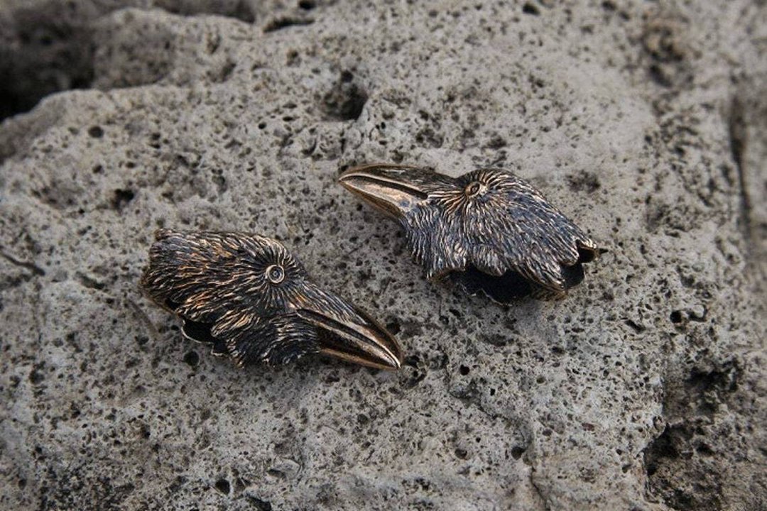 Raven 尖端/珠子 - 用于 paracord 刀挂绳的青铜珠子。 - 其他 - 铜/黄铜 咖啡色