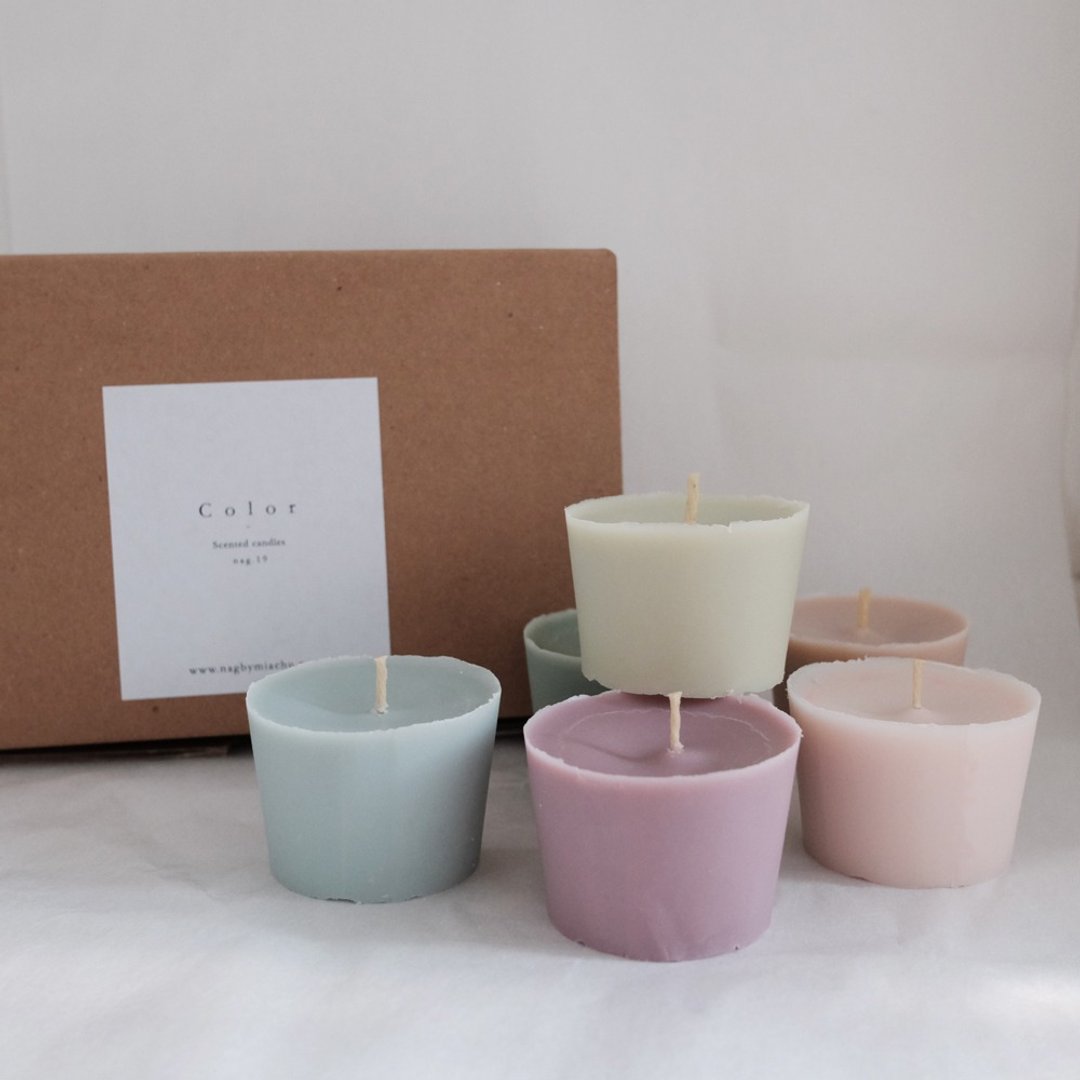 c o l o r | 单 色 香 氛 cubes组 scented candles set 6入 - 蜡烛/烛台 - 蜡 