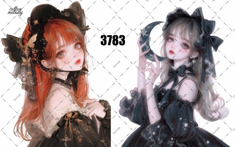 original sticker no.3783 人物贴纸 原创贴纸 原创人物贴纸 装饰贴纸 cotton melody - 贴纸 - 纸 