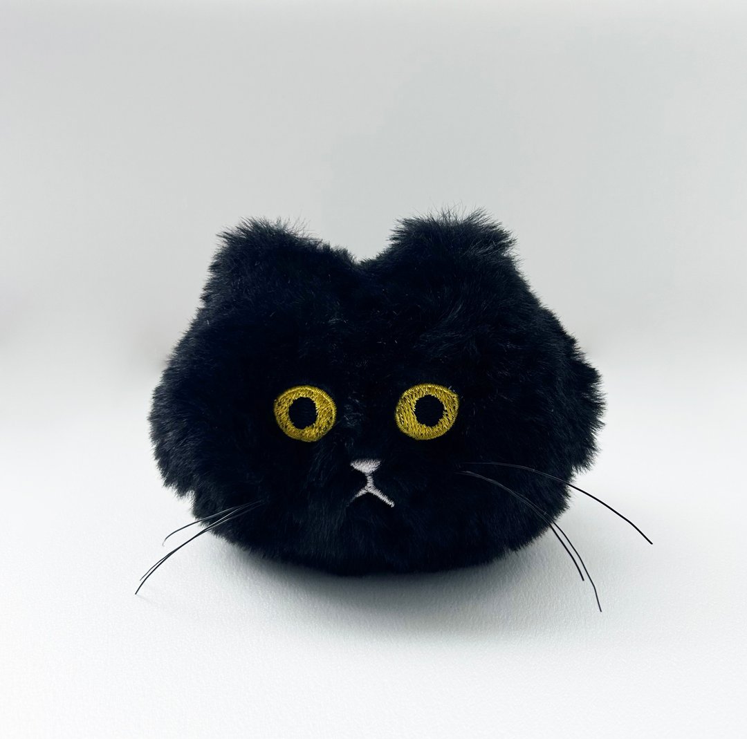 【CINDY CHIEN】黑猫小精灵毛绒绒吊饰 - 吊饰 - 其他材质 