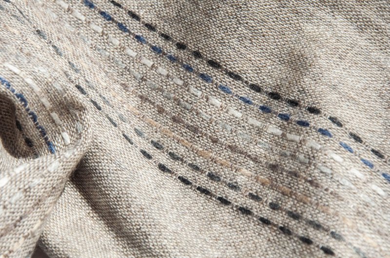 喀什米尔Cashmere 针织围巾 纯羊毛围巾 手织围巾 编织围巾-法国 - 围巾/披肩 - 羊毛 灰色