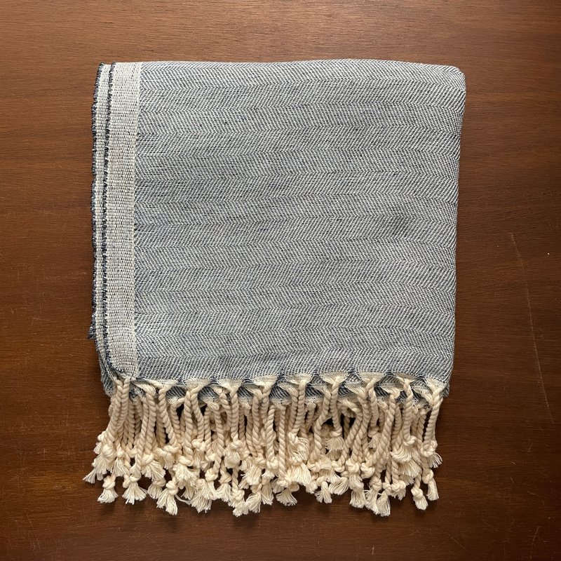 布尔丹手工织巾 - 朴素-灰 - 土耳其 - 丝巾 - 棉．麻 灰色