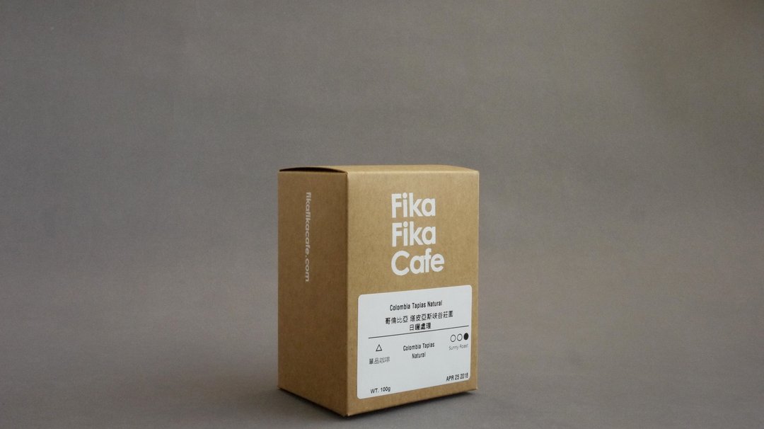 FikaFikaCafe 100g 哥伦比亚塔皮亚斯峡谷庄园 日晒处理-中度烘焙 - 咖啡 - 新鲜食材 卡其色