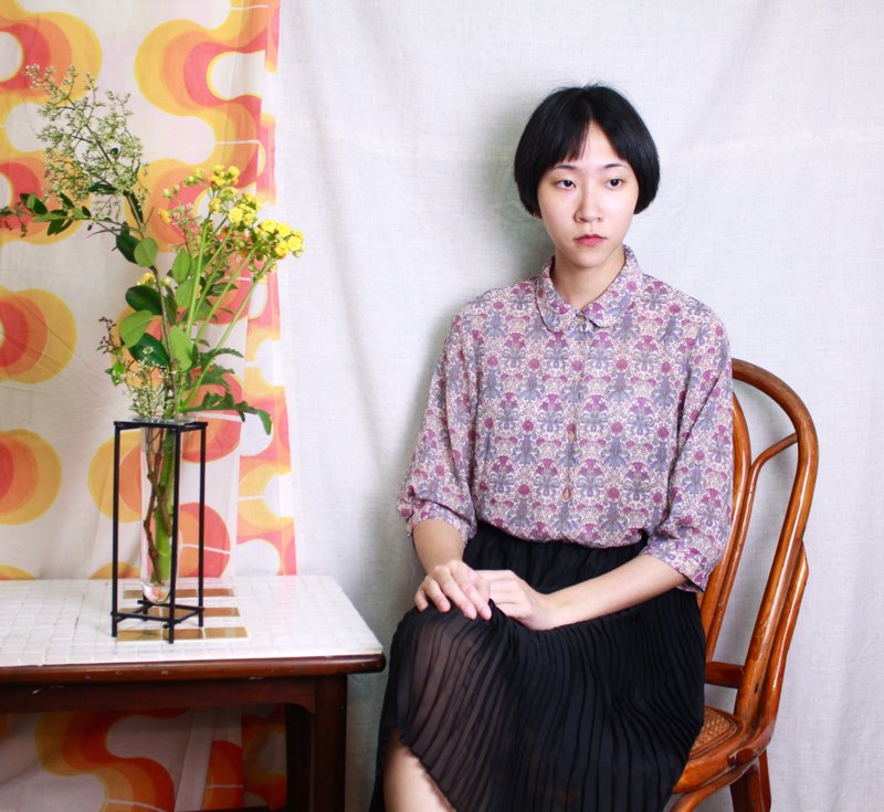 FOAK古着 19世纪植物图绘衬衫 - 女装衬衫 - 其他材质 