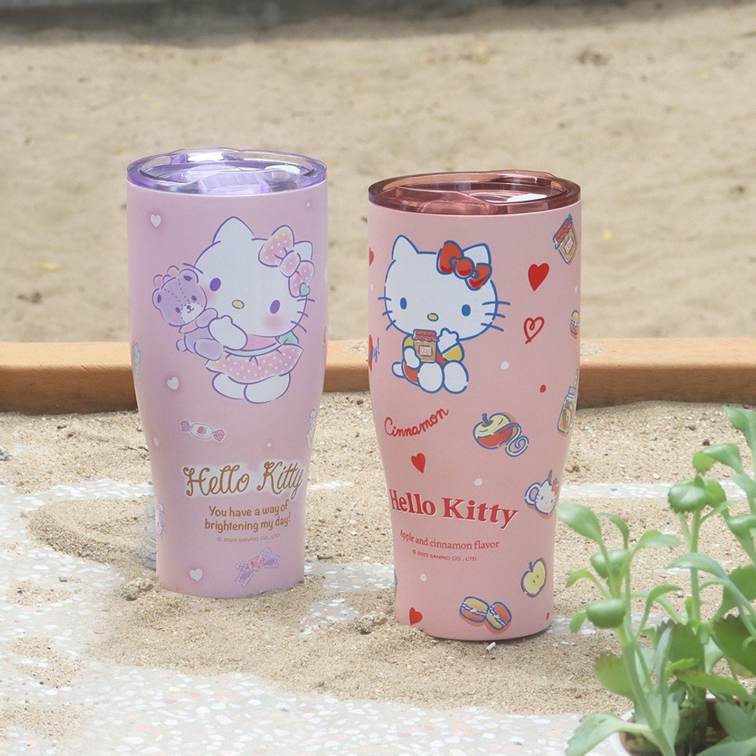 【HELLO KITTY】不锈钢真空酷乐杯 冰霸杯900ml- 二款可任选 - 保温瓶/保温杯 - 不锈钢 紫色