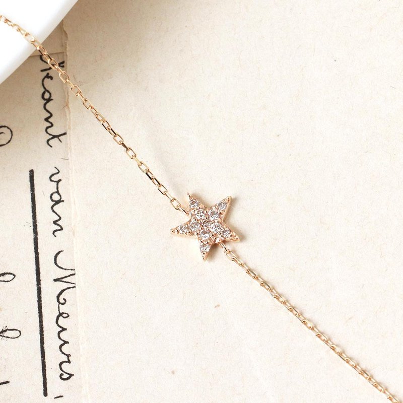 Visel星星满钻手链-双面戴 - 手链/手环 - 贵金属 金色