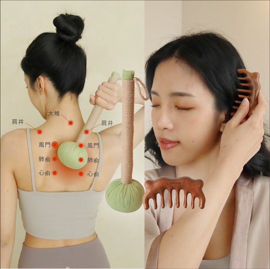 按摩舒压【头皮养发穴道按摩梳 / 穴道养生按摩槌】舒压按摩 - 彩妆刷具/镜子/梳子 - 其他材质 白色