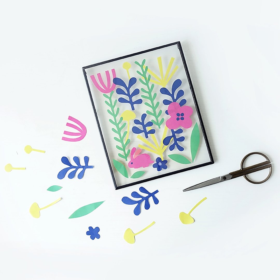 9 月・纸物・夏季亲子活动・剪纸拼贴框画 - 插画/绘画/写字 - 纸 