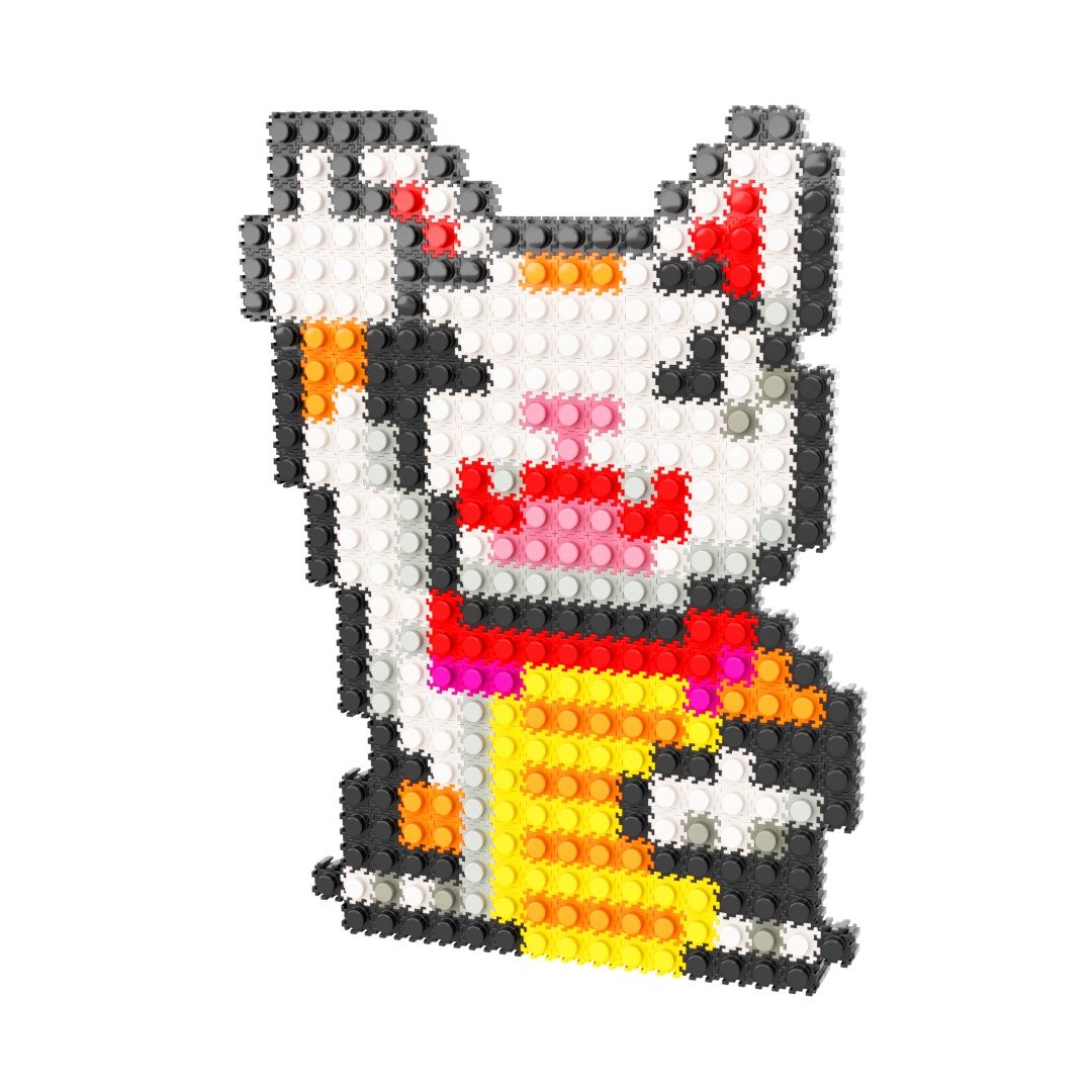 Pizel 日本招财猫 - 祝福您 点阵像素立牌摆设 - 玩偶/公仔 - 塑料 多色
